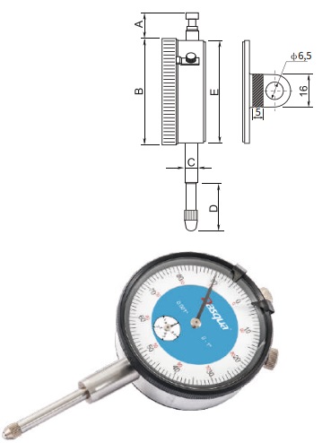 Индикатор 0-1&quot; 0,0005&quot; часового типа 5122-4235 Dasqua