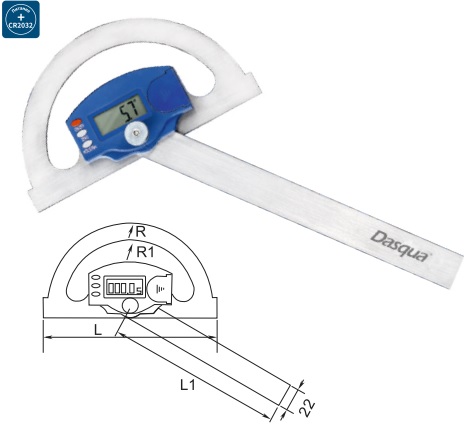 Угломер 0-180° 0,05° цифровой 1022-1005 Dasqua