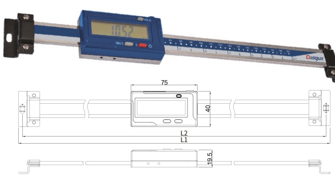 Шкала 0-600мм/0-24&quot; 0,01/0,0005&quot; цифровая IP67 5810-3120 Dasqua